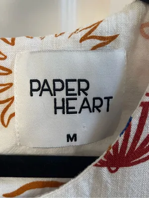 Women’s Paper Heart Aperol Spritz Capri Positano Mini Shift Dress White Size M thumbnail 8