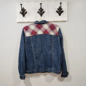Gap x Pendleton 1969 Icon Denim Jacket Womens L Western Southwestern Collab thumbnail 2