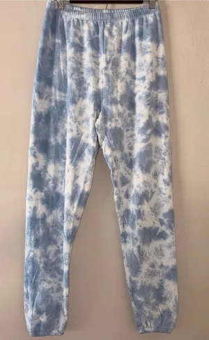 OFFLINE by Aerie Blue Tie-Dye Warmup Fleece Joggers High Waisted XS Long XSL thumbnail 1