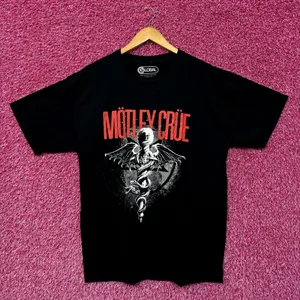 Motley Crue Dr Feel Good Album Cover Art Heavy Metal Tee L thumbnail 1