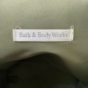 Bath & Body Work Sage Green Quilted Faux Suede Tote Bag Purse thumbnail 5