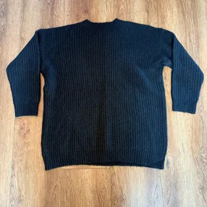 Ralph Lauren Denim &‎ Supply Black Knit Wool Alpaca Mohair Sweater Womens Large thumbnail 6