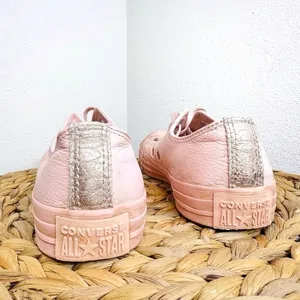 Converse Shoes Antique Rose All Leather Pink Low Tops Sneakers thumbnail 4