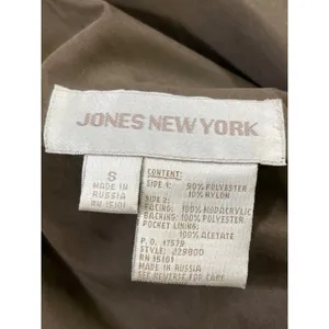 Jones New York Women's Brown Trench Coat Size S SKU 5766 thumbnail 4