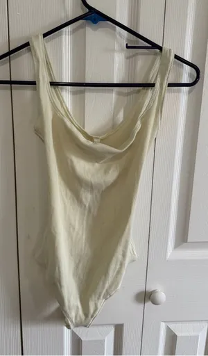 SKIMS Fits Everybody Square Neck Bodysuit Bone Size XS NWT thumbnail 1