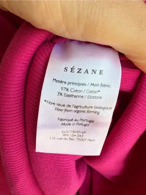 Sezane Fuchsia Short Sleeve Ribbed Polo Top thumbnail 6
