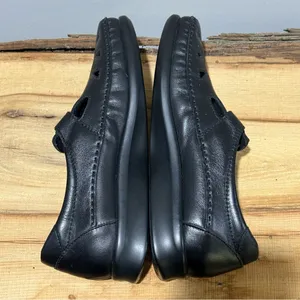 SAS‎ Roamer womens black leather strap loafers size 6N A26 thumbnail 9