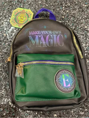 Disney 'Wicked Make Your Own Magic' Black & Green Mini Backpack NWT thumbnail 1