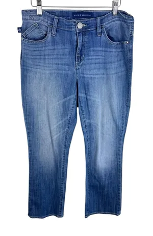 Rock‎ & Republic Kendall Medium Wash Angel Wing Embroidery Cropped Jeans Size 12 thumbnail 1