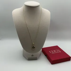 Eden by Adina Eden Mother of Pearl Fan Shell CZ Necklace 14K Gold Plated thumbnail 2