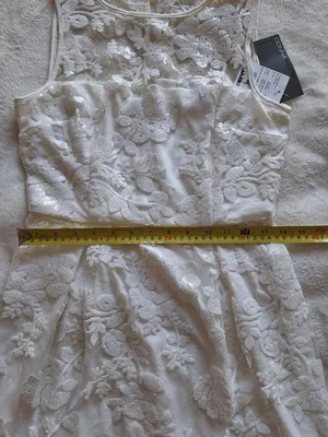 Donna Ricco David's Bridal NWT Ivory Lace Sequin Dress Size 2 thumbnail 17