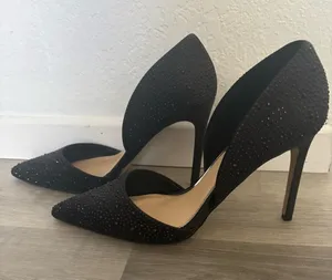 Jewel Badgley Mischka Black Crystal Pumps thumbnail 1