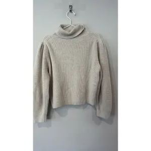 J.Crew Puff-Sleeve Turtleneck Sweater in ivory Size Large thumbnail 7