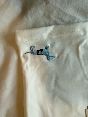 Aritzia Bar Dog White and Blue Walk the Dog Layered Tank thumbnail 4