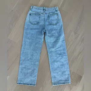 Women's Light Blue Pearl Beaded Slightly Flare Jeans thumbnail 7