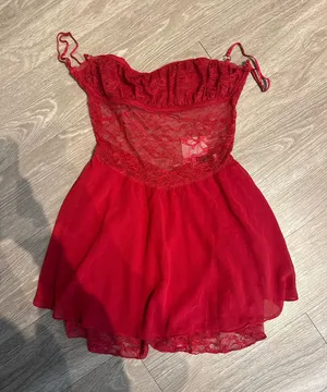 Outcast red lace mini dress Size M thumbnail 1