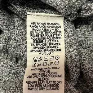 Free People We The Free Gray Long Sleeve Smocked Knit Cropped Sweater Top Size M thumbnail 4