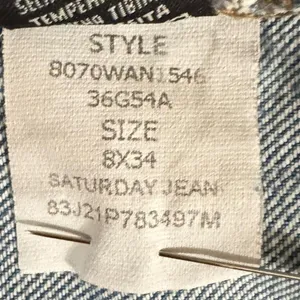Ralph Lauren Vintage Denim Saturday‎ Jeans Distressed with Paint Marks Size 8 thumbnail 3