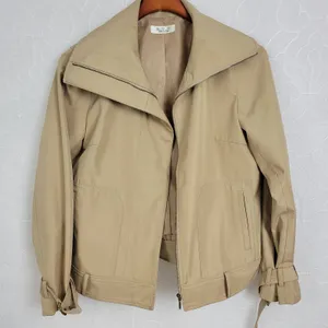 a.v.v. Michel Klein Womens Jacket Size 42 Paris Brown Collared Full Zip Pockets thumbnail 8