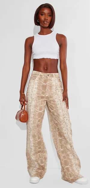 PLT Tall Snake Print Jeans thumbnail 1