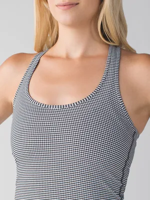 NWOT Lululemon Gingham Black and White Racerback Tank thumbnail 1