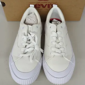 New w/ box Levi's sz women's 8 all solid white sneakers chunky gum thumbnail 3