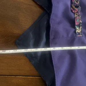 Vintage Floral vest size L purple‎ black gold royal blue thumbnail 4