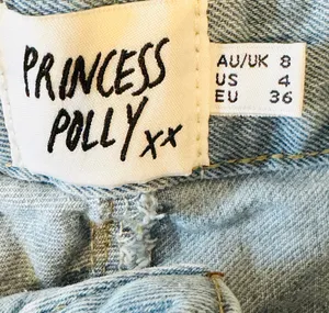 Princess Polly Blue Denim High Rise Shorts Cuffed 4 thumbnail 5