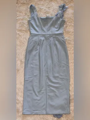 NEW ELLIATT Chantelle 3d floral blue midi Dress sz M thumbnail 7