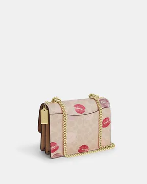 Coach Klare Crossbody Bag Signature Canvas & Leather With Lips Print CZ947 thumbnail 11