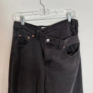Pistola Black Crossover Denim Wide Leg Jeans thumbnail 4