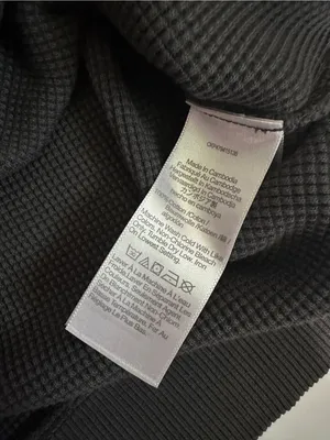 Madewell Gray Boxy Waffle Knit V-Neck Boxy Sweatshirt Tee Small thumbnail 6