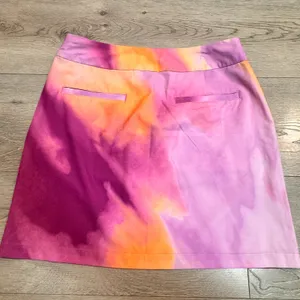 Nike Golf Womens Tie Dye Athletic Skirt Size‎ 4 Small Dri-Fit Purple Orange thumbnail 2