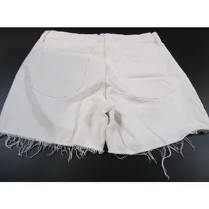 Old Navy Women’s High‑Rise Slouchy Straight White Denim Cut‑Off Shorts Size 8 thumbnail 2