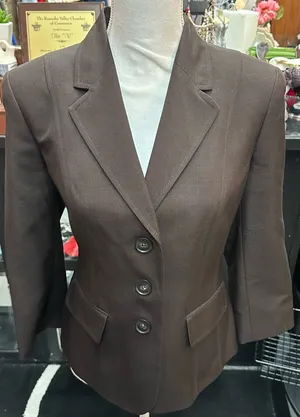 Kasper sz 10 brown blazer thumbnail 1