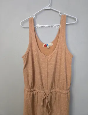 Free People Bicoastal Romper Set in Papaya Sun thumbnail 5