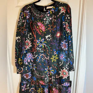 Tory Burch Printed Silk‎ Twill Shift Dress, Size 10 thumbnail 3