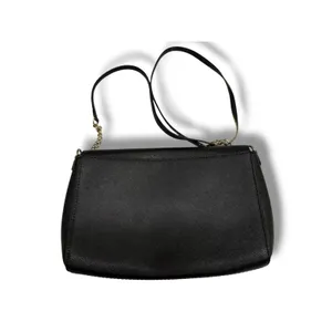 Kate Spade New York Black Saffiano Leather Crossbody Bag Gold Hardware Flap Snap thumbnail 3