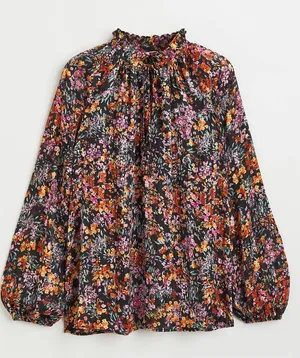 H&M floral longsleeve top size small thumbnail 1