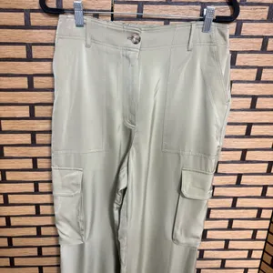 Joie Light Green Satin Cargo Pants Size 6‎ thumbnail 2