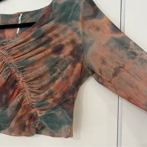 Free People Supernova Long Sleeve Sheer Top thumbnail 2