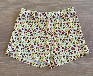 Sunny Dé Sleep Shorts Floral Size S Yellow Red White thumbnail 1