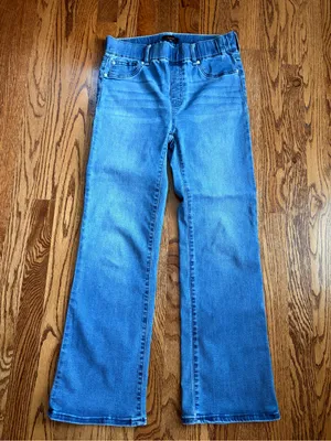 Quince Nina Stretch Pull-On Kick Flare Jeans – Laguna Blue – Size Small thumbnail 5