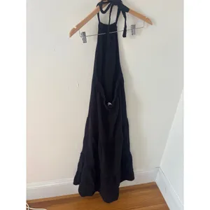 Steve Madden Black Gauze Halter Midi Dress Tiered Summer Sun Dress Small thumbnail 3