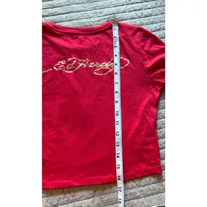 Vtg‎ Ed Hardy Tshirt Single Stitch Red Women Medium Cropped Y2K Dragon 80s 90s thumbnail 10