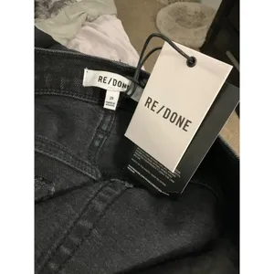 Re/Done Womens High-Rise Straight Leg Black Denim Jeans Size 29 thumbnail 5