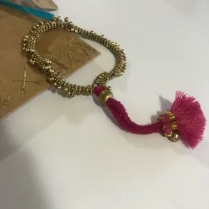 Shiraleah Chicago jewelry - Anthropologie - Kali tassel bracelet in pink NEW thumbnail 3
