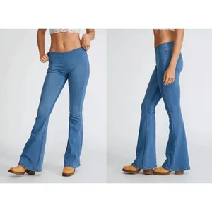 Free People We The Free Penny Pull-On Flare Jeans Light Wash Size 31 thumbnail 6