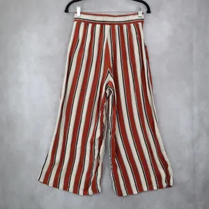 H&M Blown Striped Palazzo Wide Leg Boho Harem Trouser‎ Pull On Pants Small 6 thumbnail 5