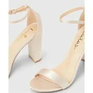 ✨Lulus Women's Taylor Ankle Strap Off White Sz 8 Heels✨ thumbnail 3